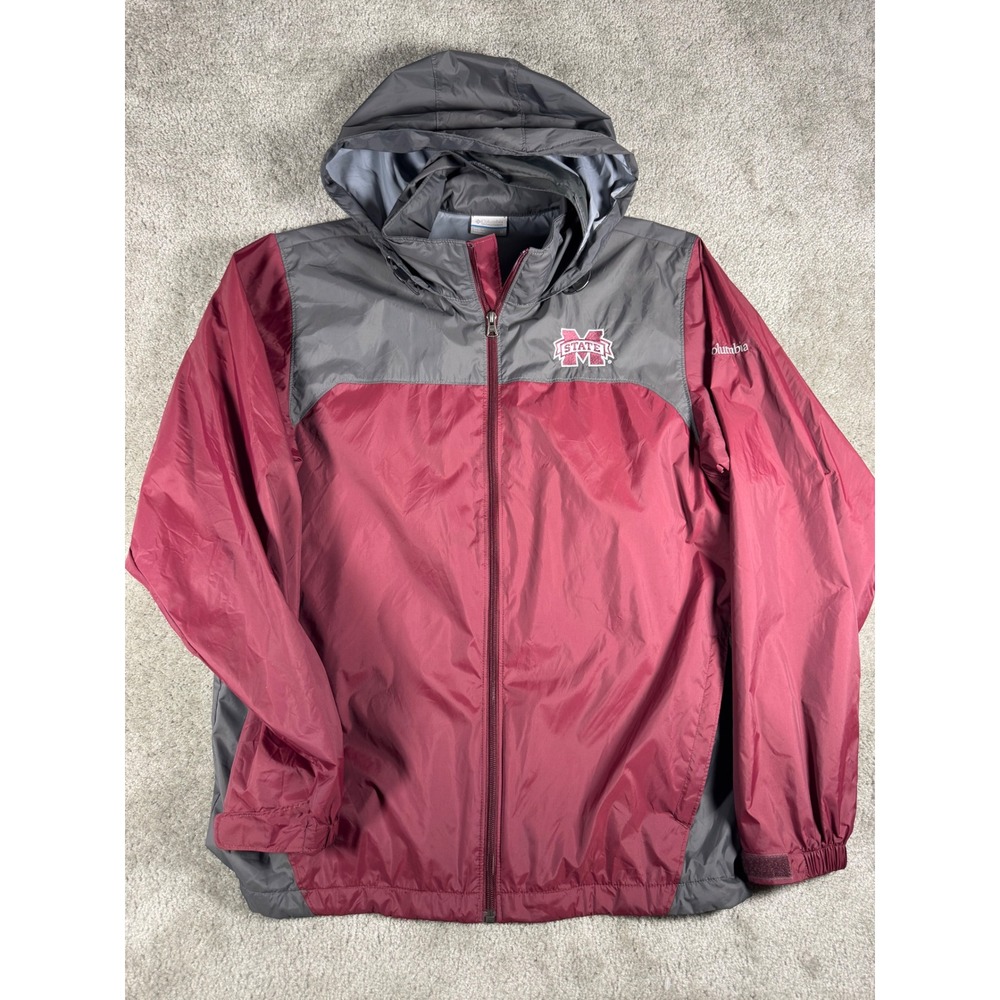 Columbia Mississippi State Bulldogs Packable Windbreaker Jacket Maroon Mens M